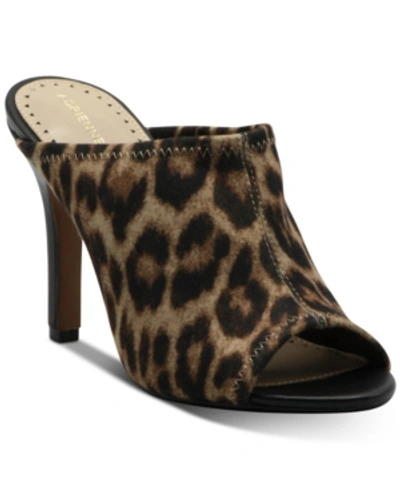 Adrienne Vittadini Women's Galaxy Stretch Slide Sandals Women's Shoes In Leopard
