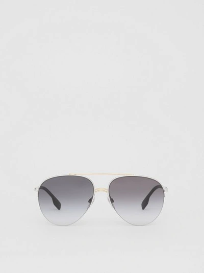 Burberry Pilot Sunglasses In Grey