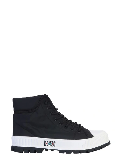 Kenzo Low Top Nylon Sneaker In Nero