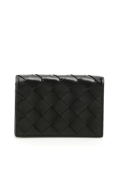 Bottega Veneta Foldover Cardholder Wallet In Black