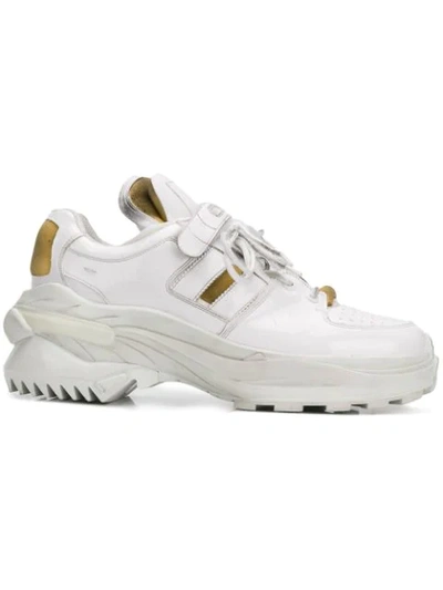 Maison Margiela Ridged Sole Sneakers In White