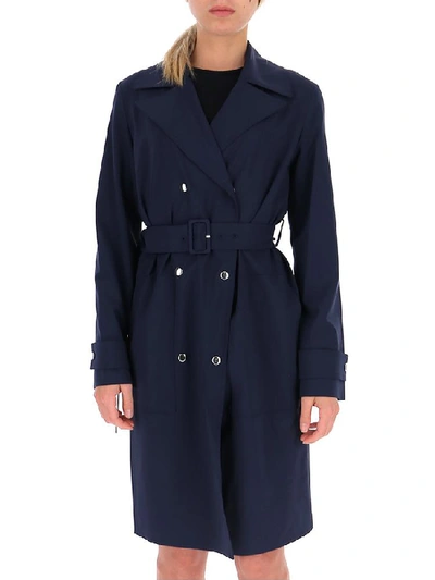 Theory Belted Trench Coat In Navy