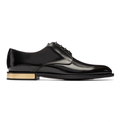 Dolce & Gabbana Embellished Leather Derby Shoes In Black