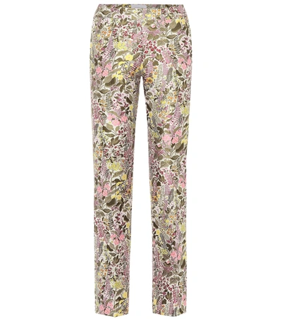 Giambattista Valli Floral-jacquard Straight-leg Pants In Multicoloured