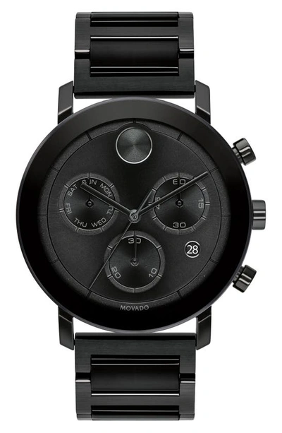 Movado Bold Evolution Chronograph Quartz Black Dial Mens Watch 3600684