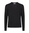 Sandro Cashmere Double-thread Crewneck Sweater In Black