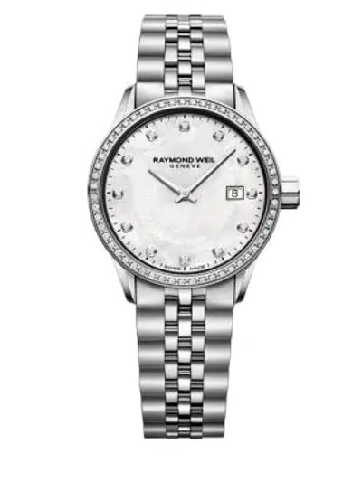 Raymond Weil Freelancer Ladies Stainless Steel Bracelet Watch In Grey