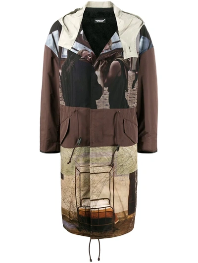 Undercover Brown Suspirium Printed Parka In White