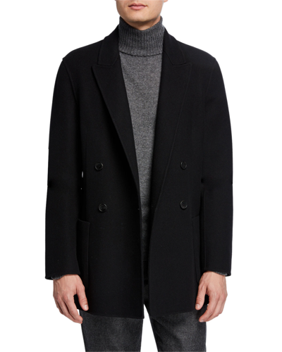 The Row Men's Nick Double-breasted Jacket In Black