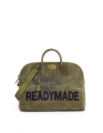 Readymade Khaki Embroidered Travel Bag