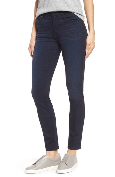 7 For All Mankind Riche Touch Skinny Ankle Jeans, Dark Blue In Riche Touch Blue/ Black