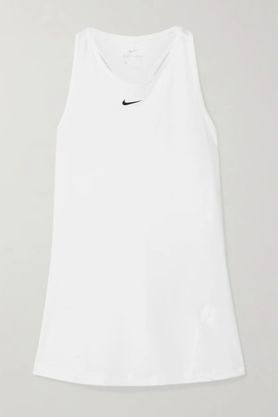 Nike Pro Mesh Tank In White
