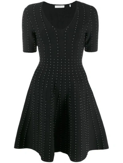 phillip lim knit dress Black French Tuck Knit Dress with Lace Trim