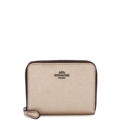 Coach Gold Grained Leather Wallet