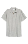 Burberry Eddie Pique Polo In Pale Grey Melange