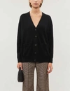Maje Maxence Button-through Cashmere Cardigan In Black
