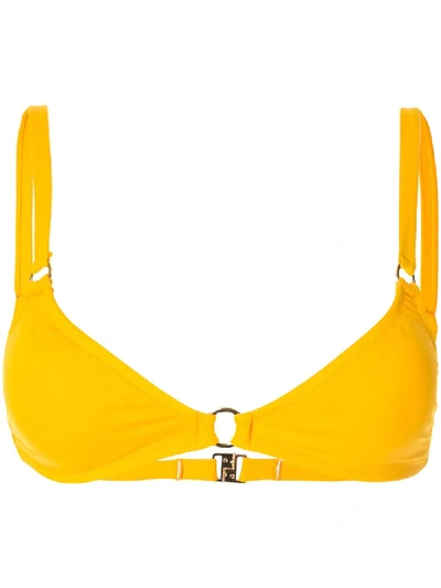 Melissa Odabash Montenegro Ring-trim Bikini Top In Yellow