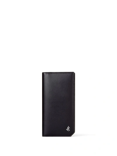 Jimmy Choo Cooper Black Leather Long Bi-fold Wallet