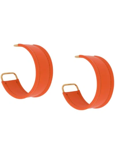 Jacquemus Orange Women's Les Fauteuils Orange Leather Earrings