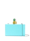 Edie Parker Blue Women's Embossed Fruit Box Clutch