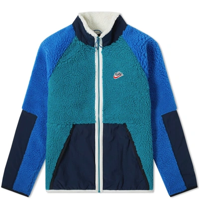 Nike Sportswear Men's Sherpa Fleece Jacket In Blue | ModeSens