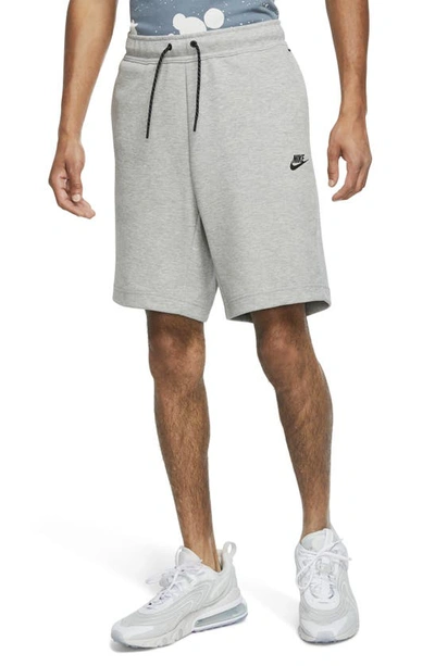 Nike Sportswear Tech Fleece Shorts In Dark Grey Heather/black