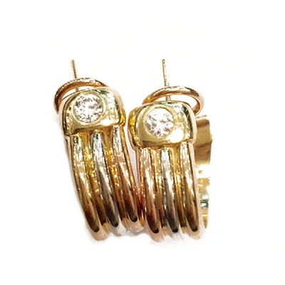 Pre-owned Cartier Trinity Yellow Gold Earrings