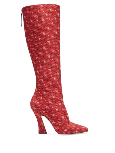 Fendi Ffreedom Knee-high Boots In Red