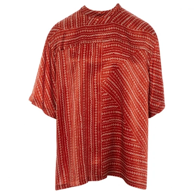 Pre-owned Chloé Silk Shirt In Orange