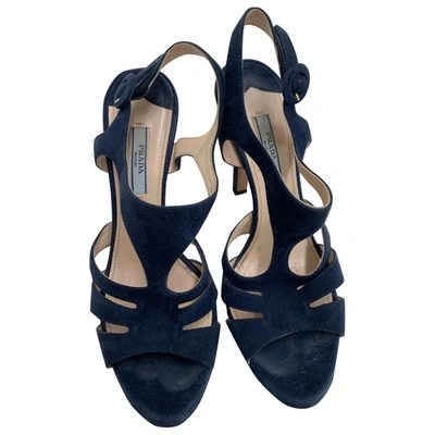 Pre-owned Prada Sandal In Blue