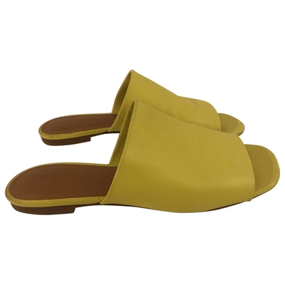 Pre-owned Robert Clergerie Leather Sandals In Yellow