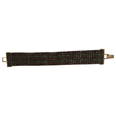 Pre-owned Swarovski Crystal Bracelet In Green