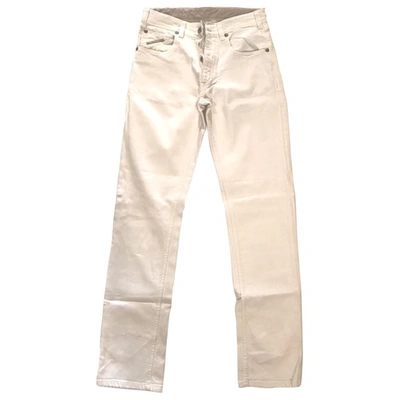 Pre-owned Azzaro Slim Jean In White