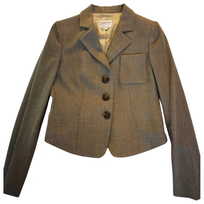 Pre-owned Armani Collezioni Wool Jacket In Brown