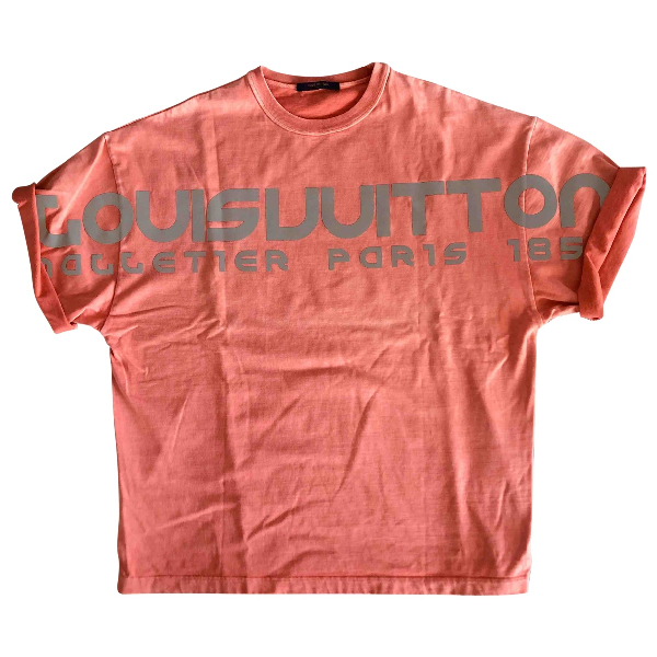 Pre-Owned Louis Vuitton Red Cotton T-shirts | ModeSens