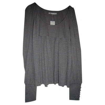 Pre-owned Maje Wool Blouse In Grey