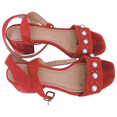 Pre-owned Claudie Pierlot Ss18 Sandals In Red