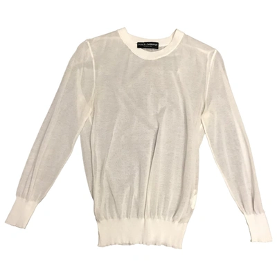 Pre-owned Dolce & Gabbana Jumper In White