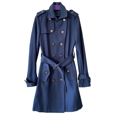 Pre-owned John Galliano Trench Coat In Blue