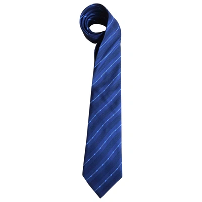 Pre-owned Givenchy Silk Tie In Blue