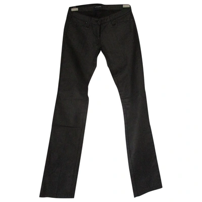 Pre-owned Daniele Alessandrini Straight Pants In Black