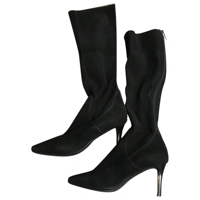 Pre-owned Aquatalia Boots In Black