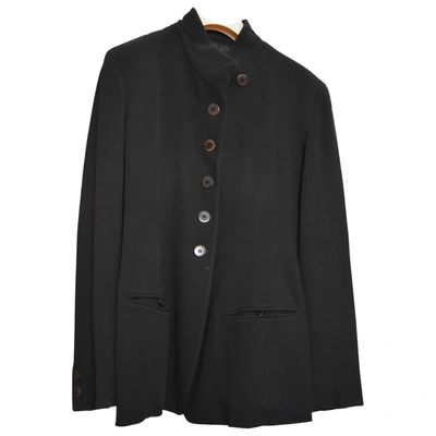 Pre-owned Donna Karan Wool Blazer In Black