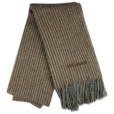 Pre-owned Trussardi Wool Scarf In Brown