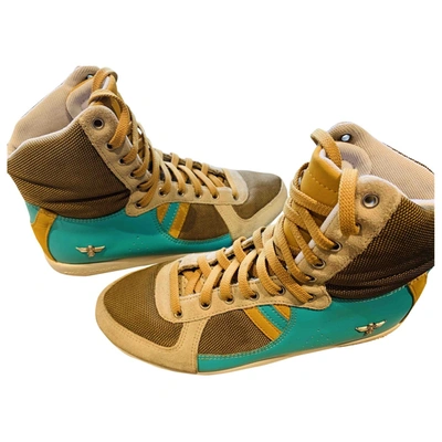 Pre-owned Creative Recreation Turquoise Leather Trainers