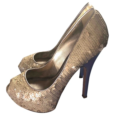 Louis Vuitton, Shoes, Authentic Louis Vuitton Gold Sequin Heels