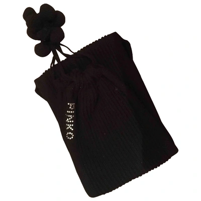 Pre-owned Pinko Wool Scarf In Black