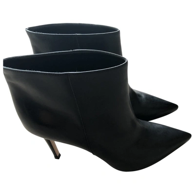 Pre-owned Gianvito Rossi Leather Ankle Boots In Black