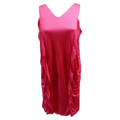 Pre-owned M Missoni Silk Mid-length Dress In Pink