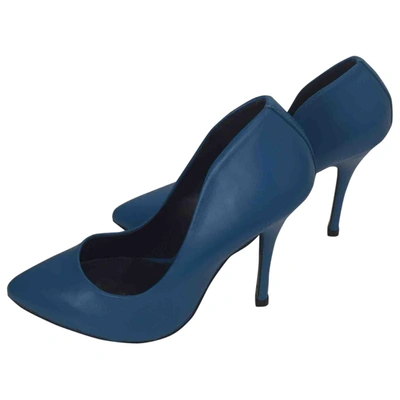 Pre-owned Steve Madden Leather Heels In Blue